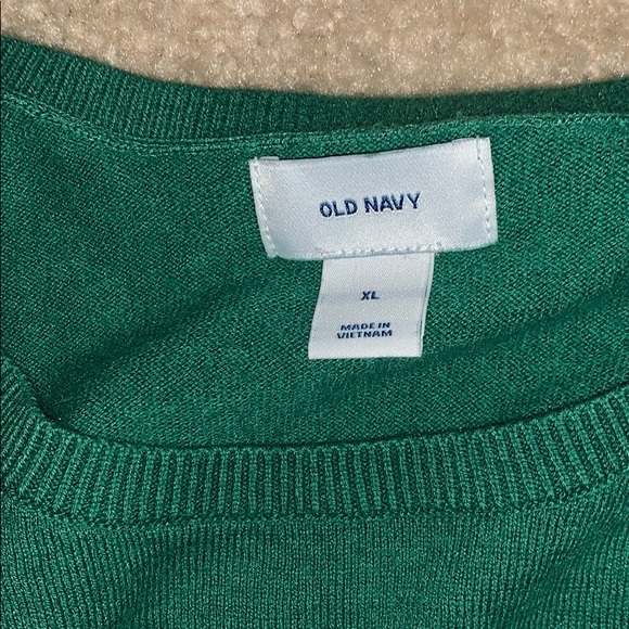 old navy green striped sweater - Picture 3 of 3